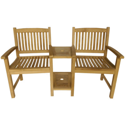 Charles Bentley Teak Wooden Companion Seat Set